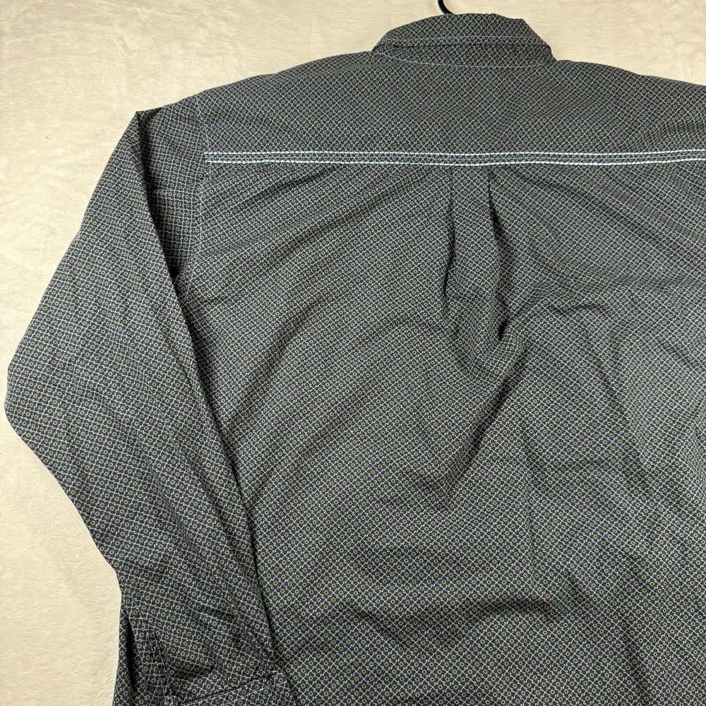 Cowboy Hardware Shirt Mens 2XL Graphic Blue Geometric Long‎ Sleeve Western - Picture 11 of 14